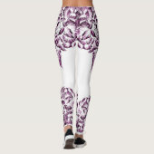 Double Hibiscus Purple  Leggings (Achterkant)