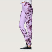 Double Hibiscus Purple on Lt Purple  Leggings (Links)
