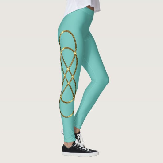Double Infinity antiek gold + uw ideeën Leggings (Rechts)