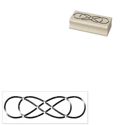 Double Infinity antiek gold + uw ideeën Rubberstempel (Gestempeld)