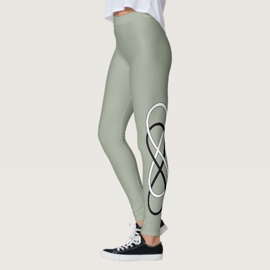 Double Infinity zwart & wit + uw ideeën Leggings (Links)