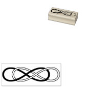 Double Infinity zwart & wit + uw ideeën Rubberstempel (Gestempeld)