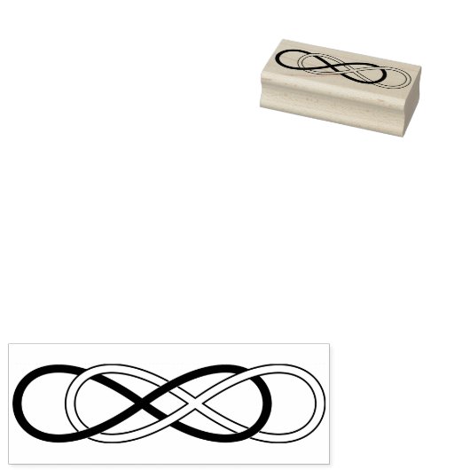 Double Infinity zwart & wit + uw ideeën Rubberstempel (Gestempeld)