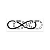 Double Infinity zwart & wit + uw ideeën Rubberstempel (Afrduk)
