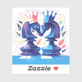 Double Knight Chess Sticker