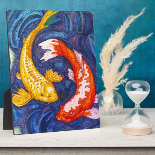 Double Koi Fish Fotoplaat (Zijkant)