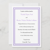 Double Lavender Trim -5x7Wedding Invitation Kaart (Voorkant)