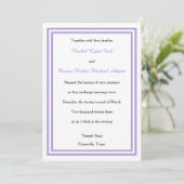 Double Lavender Trim -5x7Wedding Invitation Kaart (Staand voorkant)