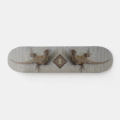 Double Lizard Monogram Persoonlijk Skateboard (Horizontaal)