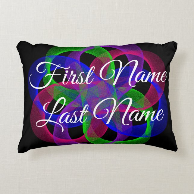 Double Loop Geometric Accent Parody Pillow Kussen (Voorkant)