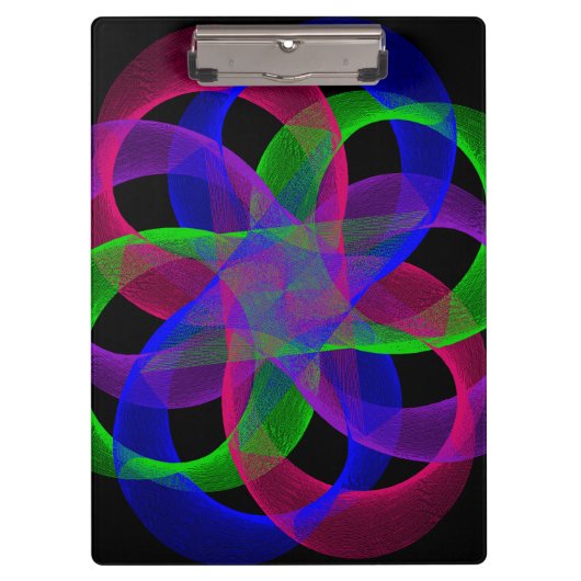 Double Loop Mesh Geometric Clipboard Klembord (Voorkant)