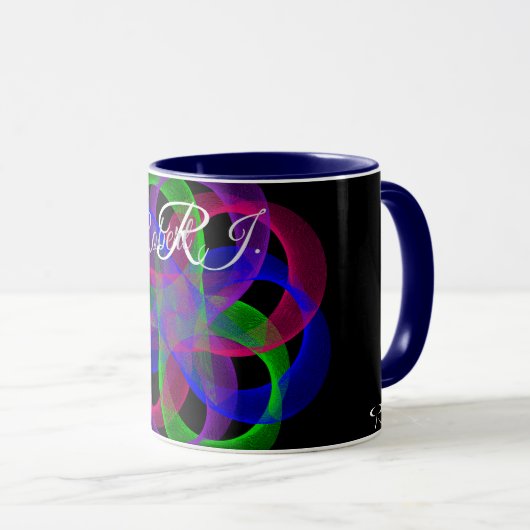 Double Loop Mesh Geometric Coffee Mug Mok (Voorkant rechts)