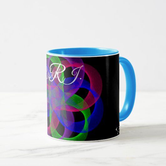 Double Loop Mesh Geometric Coffee Mug Mok (Voorkant rechts)