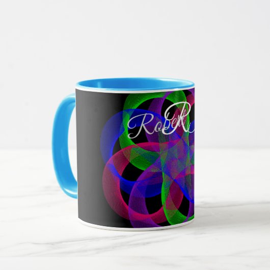 Double Loop Mesh Geometric Coffee Mug Mok (Voorkant links)