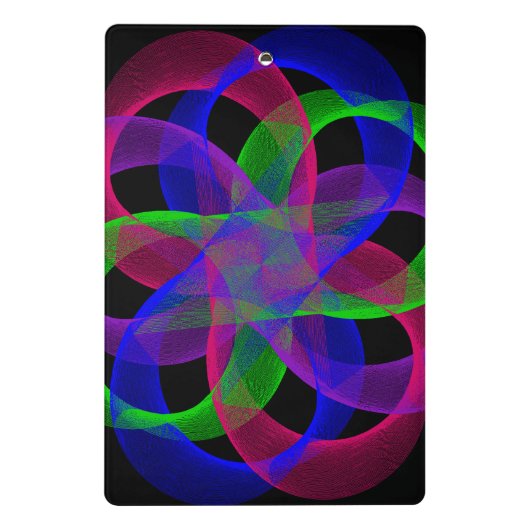 Double Loop Mesh Geometric Mini Clipboard Mini Klembord (Achterkant)