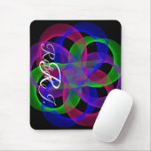 Double Loop Mesh Geometric Mouse Pad Muismat (Met muis)