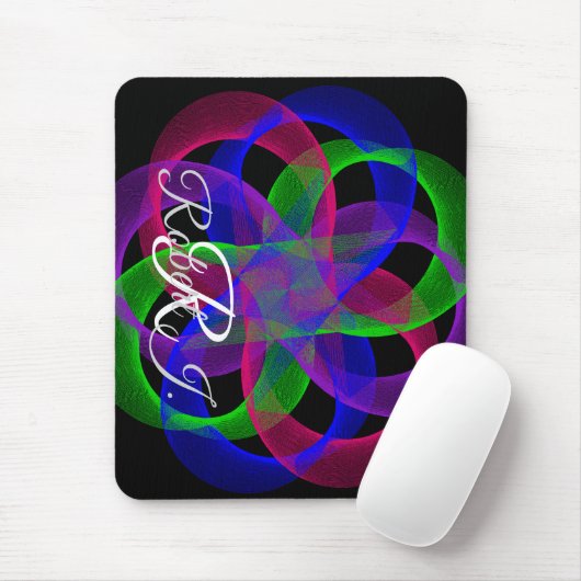 Double Loop Mesh Geometric Mouse Pad Muismat (Met muis)