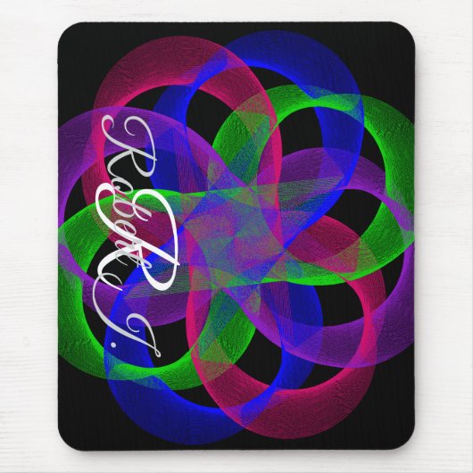 Double Loop Mesh Geometric Mouse Pad Muismat (Voorkant)