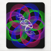 Double Loop Mesh Geometric Mouse Pad Muismat (Voorkant)