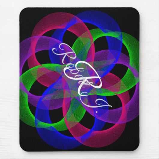 Double Loop Mesh Geometric Mouse Pad Muismat (Voorkant)