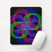 Double Loop Mesh Geometric Mouse Pad Muismat (Met muis)