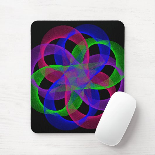Double Loop Mesh Geometric Mouse Pad Muismat (Met muis)
