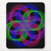 Double Loop Mesh Geometric Mouse Pad Muismat (Voorkant)