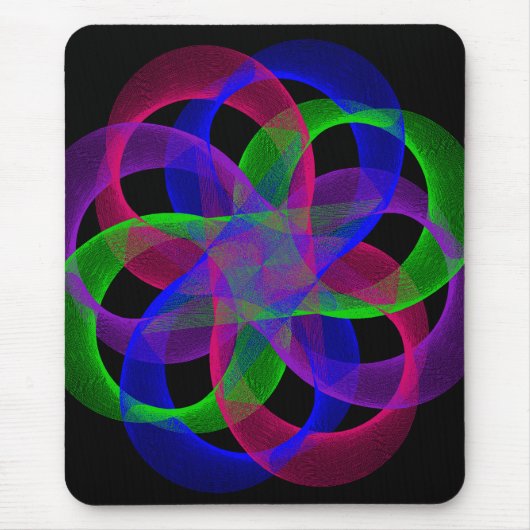 Double Loop Mesh Geometric Mouse Pad Muismat (Voorkant)