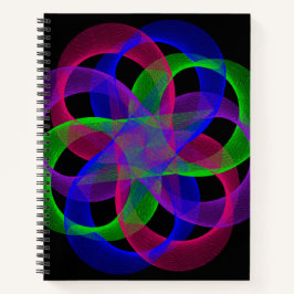 Double Loop Mesh Geometric Spiral Notebook Notitieboek