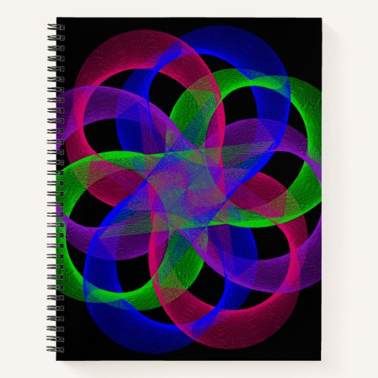 Double Loop Mesh Geometric Spiral Notebook Notitieboek (Voorkant)