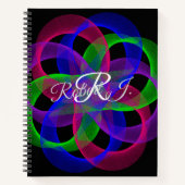 Double Loop Mesh Geometric Spiral Notebook Notitieboek (Voorkant)