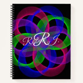 Double Loop Mesh Geometric Spiral Notebook Notitieboek