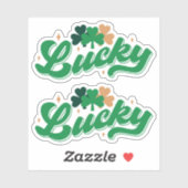 Double Lucky St. Patrick's Day gesneden vinyl Stic Sticker (Vel)