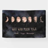 Double-Lunar Wax Wan Volle ROOS GOUDEN Maan Fasen Spandoek (Horizontaal)