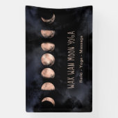 Double-Lunar Wax Wan Volle ROOS GOUDEN Maan Fasen Spandoek (Verticaal)