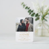 Double Memorial Funeral Photo Gold Prayer Kaart Visitekaartje (Staand voorkant)