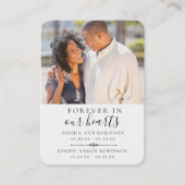 Double Memorial Funeral Photo Prayer Kaart Visitekaartje (Voorkant)