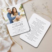 Double Memorial Funeral Photo Prayer Kaart Visitekaartje