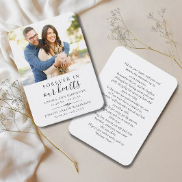 Double Memorial Funeral Photo Prayer Kaart Visitekaartje