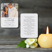 Double Memorial Funeral Photo Prayer Kaart Visitekaartje