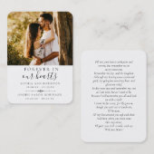 Double Memorial Funeral Photo Prayer Kaart Visitekaartje (Voorkant / Achterkant)