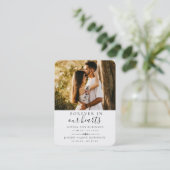 Double Memorial Funeral Photo Prayer Kaart Visitekaartje (Staand voorkant)