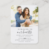 Double Memorial Funeral Photo Prayer Kaart Visitekaartje (Voorkant)