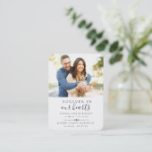 Double Memorial Funeral Photo Prayer Kaart Visitekaartje (Staand voorkant)