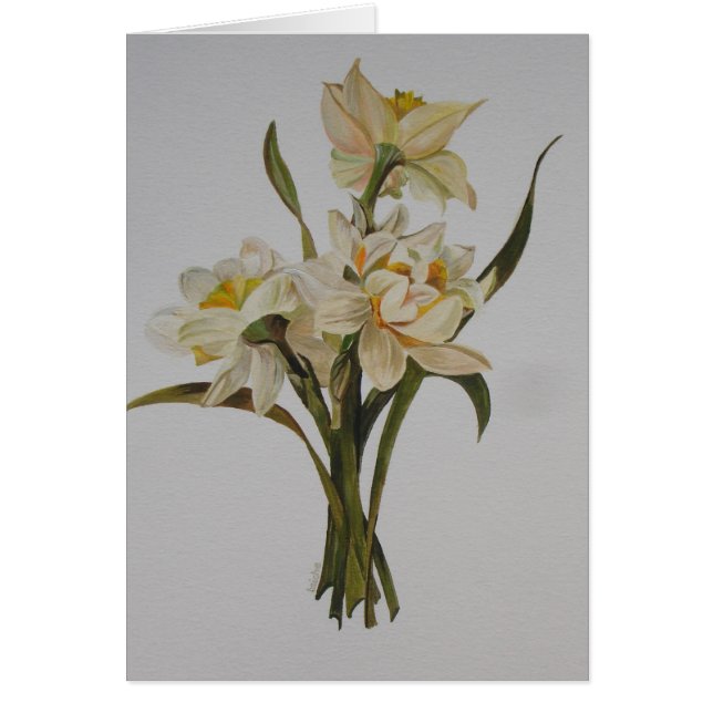 Double Narcissi Bouquet Floral Art (Voorkant)