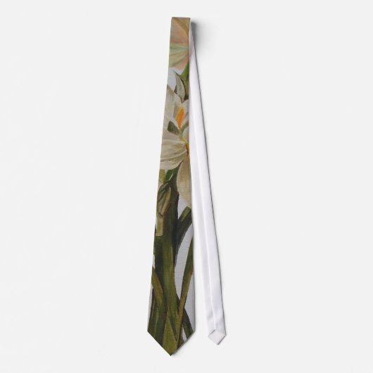 Double Narcissi Bouquet Floral Art Stropdas (Voorkant)
