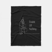 Double Or Nothing Funny Double B Pun Standup Bist Fleece Deken (Voorkant)
