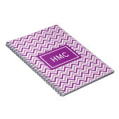 Double Paars Chevron Monogram Notitieboek (Rechterzijde)
