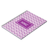 Double Paars Chevron Monogram Notitieboek (Linkerzijde)