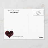 Double Peony Tulip Briefkaart (Achterkant)